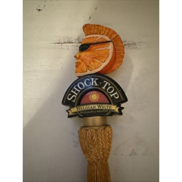 Lot Of 2 Shock Top Beer Tap Pulls Handles Spring Heat Spiced Wheat 10" & 12" - Picture 12 of 16